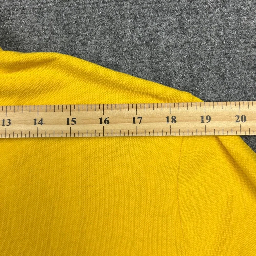 Polo Ralph Lauren Polo Shirt Mens XL Yellow Custom Slim Fit Cotton Pique Pony